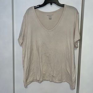 American Eagle Outfitters White Plush Tee Size XXL
